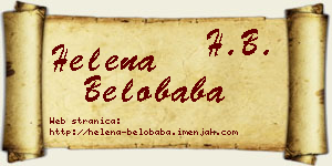 Helena Belobaba vizit kartica